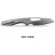 Vosteed Thunderbeast Vanchor Lock - 3.5" Satin Reverse Tanto M390 Stainless Steel Blade Grey Titanium Handle Cyclaire Knives and Tools