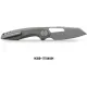 Vosteed Thunderbeast Vanchor Lock - 3.5" Stonewash and Acid Wash Reverse Tanto M390 Stainless Steel Blade Dim Grey Titanium Handle Cyclaire Knives and Tools