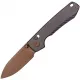 Vosteed Raccoon TiSlim Folding Knife  - 3.18" 154CM Stainless Steel Copper Dune Blade Red Purple Handle Cyclaire Knives and Tools