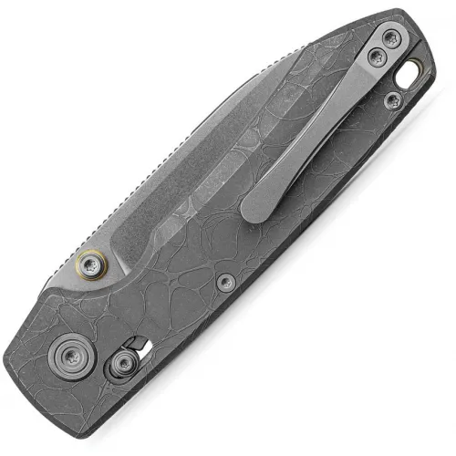 Vosteed Raccoon TiSlim Folding Knife  - 3.18" S35VN Stainless Steel Acid Etched Titanium Handle