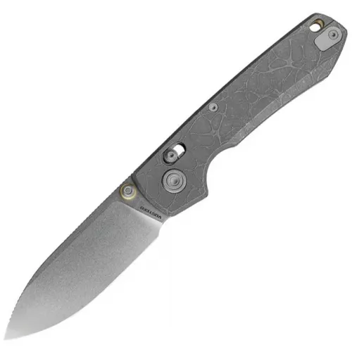 Vosteed Raccoon TiSlim Folding Knife  - 3.18" S35VN Stainless Steel Acid Etched Titanium Handle