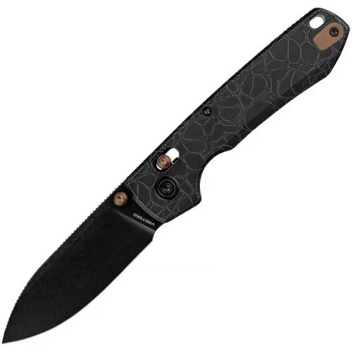 Vosteed Raccoon TiSlim Folding Knife  - 3.18" Black S35VN Stainless Steel Black Acid Washed Titanium Handle
