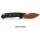 Vosteed Zander Folding Knife - 3.38" Copper Dune Finish S35VN Steel Blade Black Aluminum Handle Cyclaire Knives and Tools