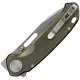 Vosteed Zander Folding Knife - 3.38" Stonewash S35VN Steel Blade OD Green Aluminum Handle Cyclaire Knives and Tools