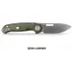 Vosteed Zander Folding Knife - 3.38" Stonewash S35VN Steel Blade OD Green Aluminum Handle Cyclaire Knives and Tools