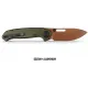 Vosteed Zander Folding Knife - 3.38" Copper Dune Finish S35VN Steel Blade OD Green Aluminum Handle Cyclaire Knives and Tools