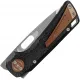 Vosteed Nymble EMP Vanchor Lock - 3.25" Stonewash Elmax Steel Tanto Blade Black Titanium Handle Cyclaire Knives and Tools