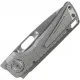 Vosteed Nymble EMP Vanchor Lock - 3.25" Stonewash Elmax Steel Tanto Blade Grey Stonewash Titanium Handle Cyclaire Knives and Tools