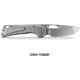 Vosteed Nymble EMP Vanchor Lock - 3.25" Stonewash Elmax Steel Tanto Blade Grey Stonewash Titanium Handle Cyclaire Knives and Tools