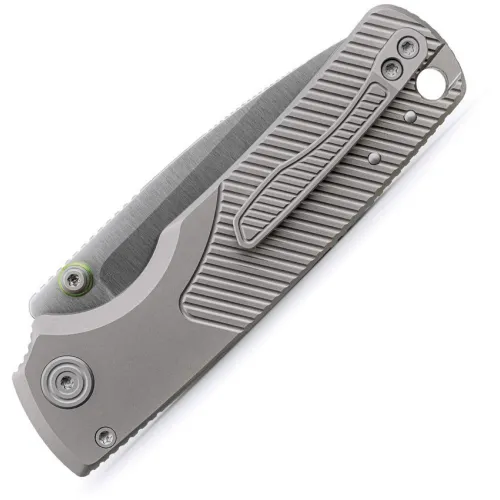Vosteed Porcupine TiSlim Folding Knife - 3.04" 154CM Stainless Steel Blade Grey Titanium Handle