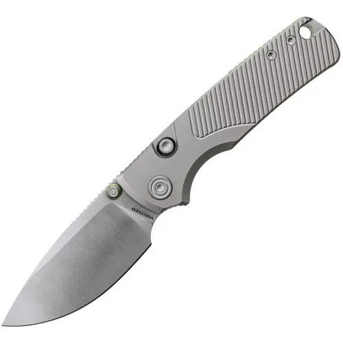Vosteed Porcupine TiSlim Folding Knife - 3.04" 154CM Stainless Steel Blade Grey Titanium Handle