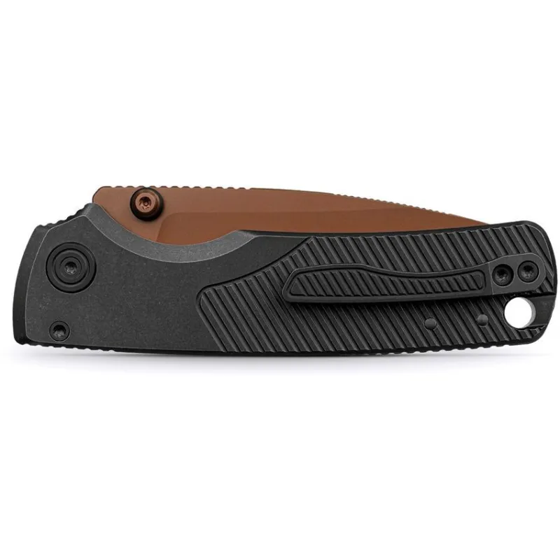 Vosteed Porcupine TiSlim Folding Knife - 3.04" 154CM Copper Dune Finish Stainless Steel Blade Black Titanium Handle Cyclaire Knives and Tools
