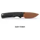 Vosteed Porcupine TiSlim Folding Knife - 3.04" 154CM Copper Dune Finish Stainless Steel Blade Black Titanium Handle Cyclaire Knives and Tools