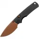 Vosteed Porcupine TiSlim Folding Knife - 3.04" 154CM Copper Dune Finish Stainless Steel Blade Black Titanium Handle Cyclaire Knives and Tools