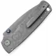Vosteed Porcupine TiSlim Top Liner Lock Folding Knife - 3.04" Acid Wash S90V Blade Grey Acid Wash Titanium Handle Cyclaire Knives and Tools