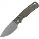 Vosteed Porcupine TiSlim Top Liner Lock Folding Knife - 3.04" S90V Blade Acid Wash Titanium Handle Cyclaire Knives and Tools