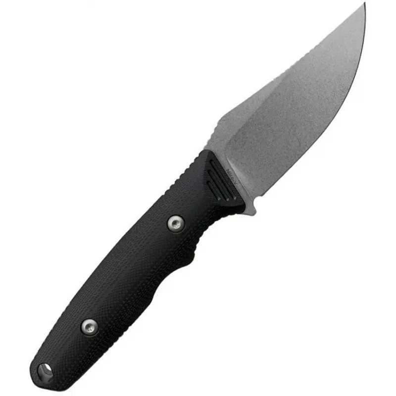 Vosteed H-Back Fixed Blade Knife - 2.92" Nitro-V Blade Black G10 Handle Kydex Sheath S.O.A.R. Clip Cyclaire Knives and Tools