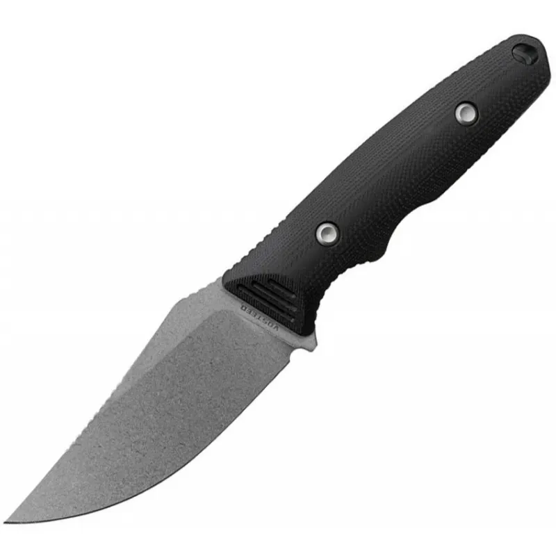 Vosteed H-Back Fixed Blade Knife - 2.92" Nitro-V Blade Black G10 Handle Kydex Sheath S.O.A.R. Clip Cyclaire Knives and Tools