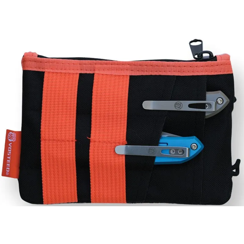 Vosteed Black and Orange Nylon Knife Pouch Cyclaire Knives and Tools