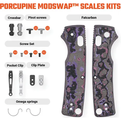 Vosteed Porcupine ModSwap Scales Full Kit - Purple Haze Fat Carbon