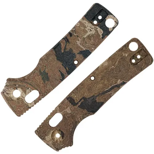 Vosteed Porcupine ModSwap Scales Full Kit - Canvas Rag Burl Yellow  Current Micarta
