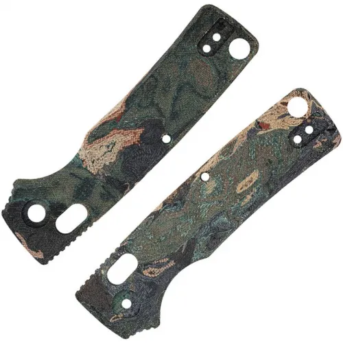 Vosteed Porcupine ModSwap Scales Full Kit - Canvas Rag Burl Green Current Micarta