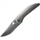 We Knife Attor Folding Knife - 3.55" CPM-20CV Blade Gray One Piece Titanium Handle Cyclaire Knives and Tools