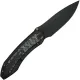 We Knife Winsome Folding Knife - 3.74" M390 Black Stonewashed Blade Black Titanium Handle Rose CF Inlays Cyclaire Knives and Tools