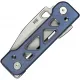 We Knife Tyro Superlock Folding Knife - 2.91" CPM-20CV DP Blade Blue Machined Titanium Handle Cyclaire Knives and Tools