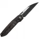 We Knife Brr15 Bolster Lock Knife - 3.25" M390 Wharncliffe Blade Black Bolstered Titanium Handle with Copper Foil CF Scales Cyclaire Knives and Tools