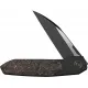 We Knife Brr15 Bolster Lock Knife - 3.25" M390 Wharncliffe Blade Black Bolstered Titanium Handle with Copper Foil CF Scales Cyclaire Knives and Tools