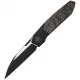 We Knife Brr15 Bolster Lock Knife - 3.25" M390 Wharncliffe Blade Black Bolstered Titanium Handle with Copper Foil CF Scales Cyclaire Knives and Tools