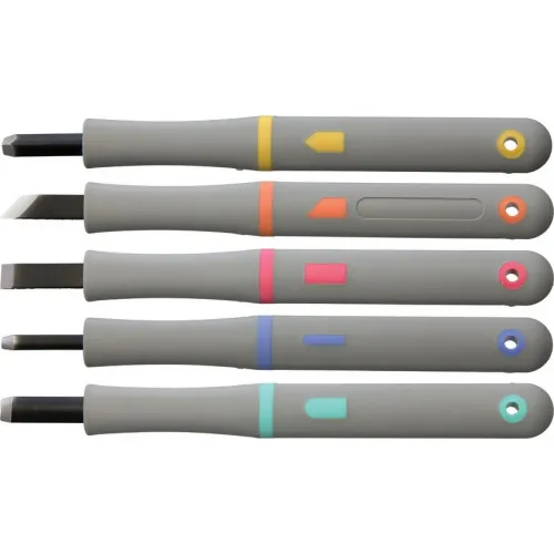 Yoshiharu MRG-5 Traditional Japanese 5 Piece Carving Set Grey ABS Handle