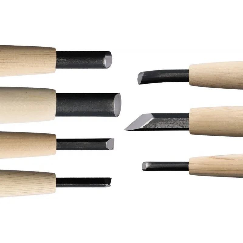 Yoshiharu H-91 Traditional Japanese 7 Piece Carving Set Japanese Cypress Wood Handle with Wooden Gift Box Cyclaire Knives and Tools