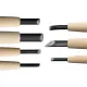 Yoshiharu H-91 Traditional Japanese 7 Piece Carving Set Japanese Cypress Wood Handle with Wooden Gift Box Cyclaire Knives and Tools