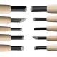 Yoshiharu H-117 Traditional Japanese 10 Piece Carving Set Japanese Cypress Wood Handle with Wooden Gift Box Cyclaire Knives and Tools