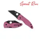 Spyderco YoJumbo Sprint Run Folding Knife - 3.98" Black DLC CPM-S30V Blade Pink G10 Handle Cyclaire Knives and Tools